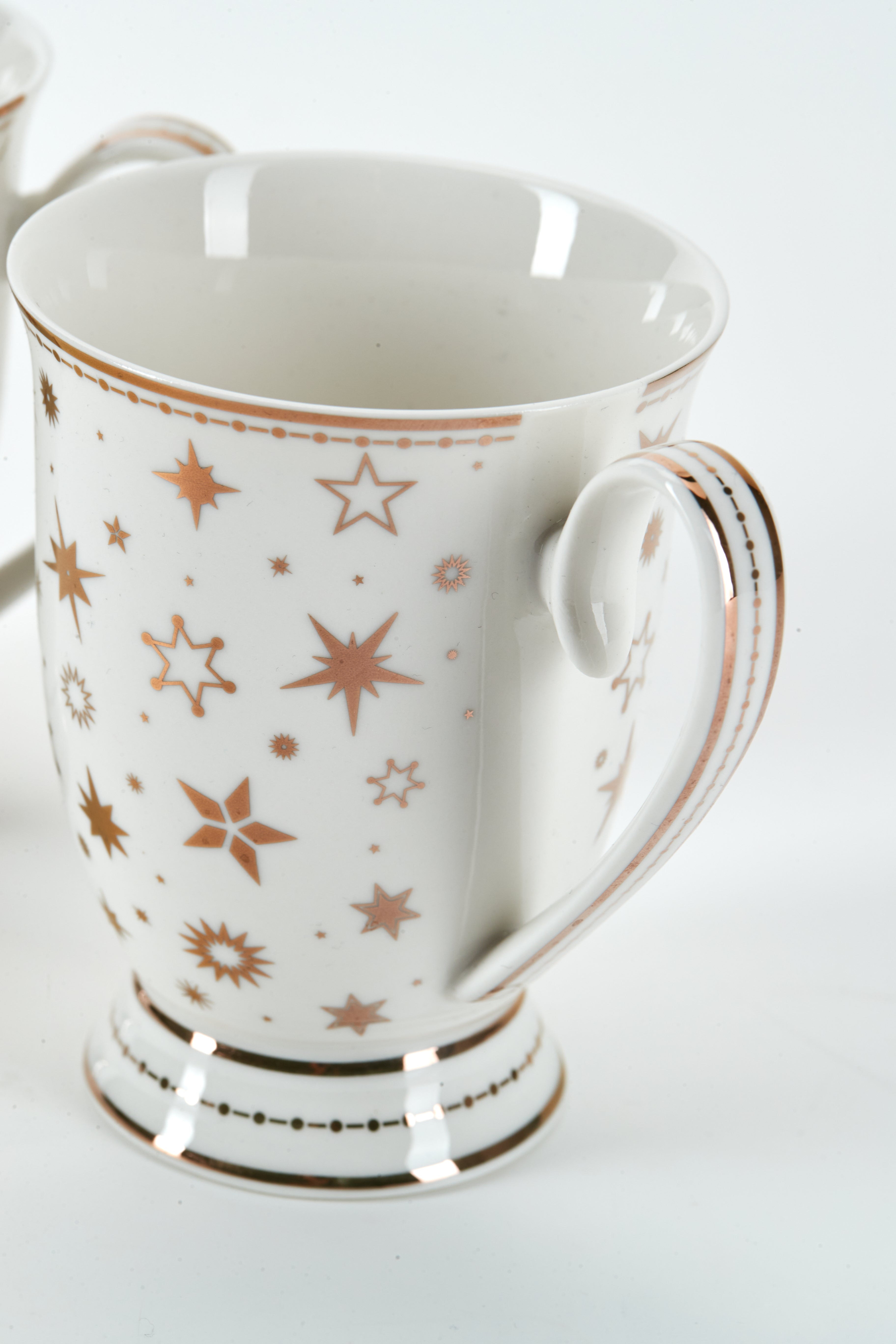 Stars krussæt, 2 stk. - hvid/guld